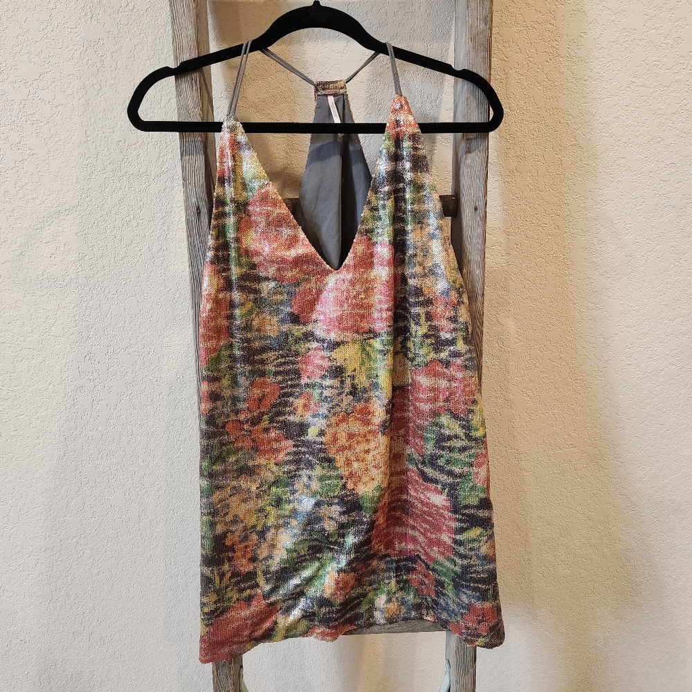 Free People Women's Sequence Rainbow Top- Size XS